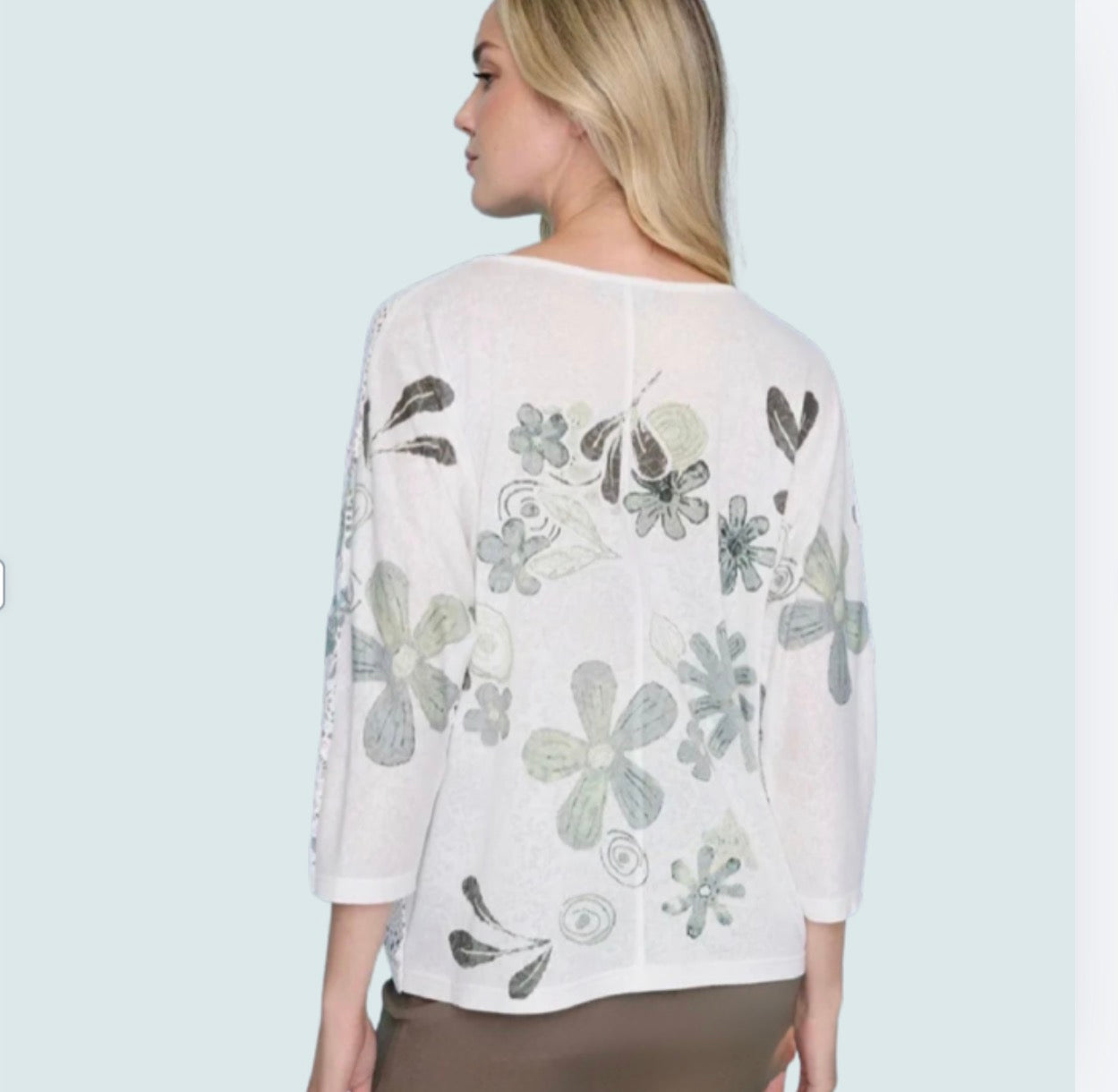 Picadilly - Floral 3/4-Sleeve Top