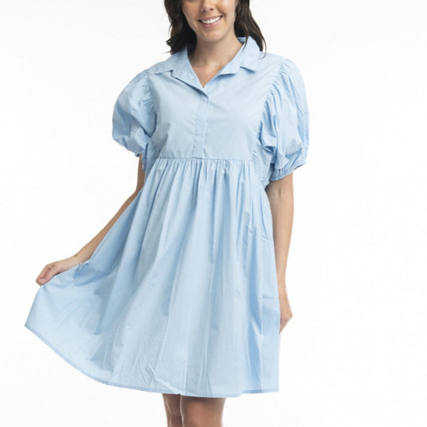 Orientique - Poplin Bubble Sleeve Dress