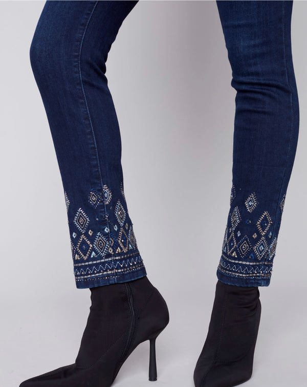 Charlie B - Stretch Jeans With Embroidery