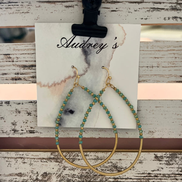 Audreys - Large Hoops With Beads