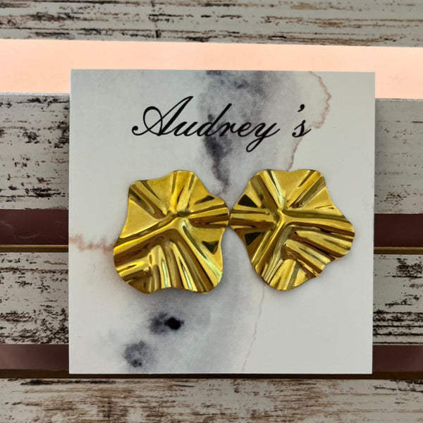 Audreys - Flat Gold Earrings