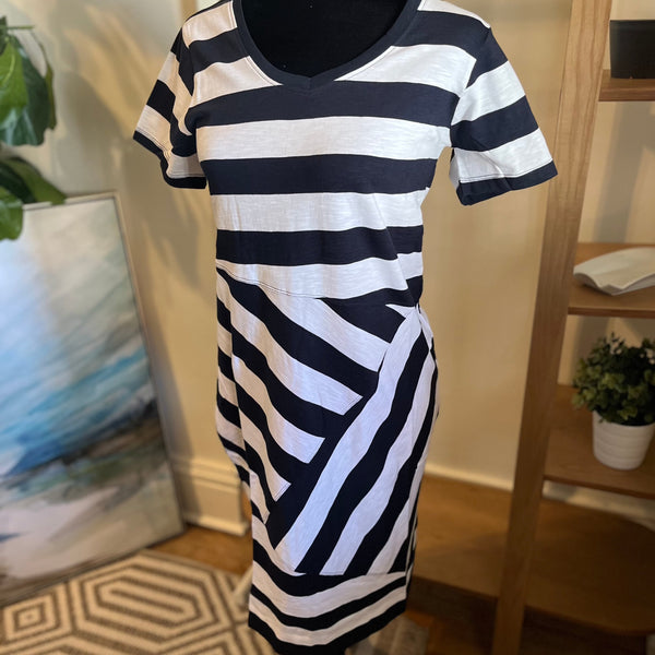 Foil - Striped V-Neck Dress