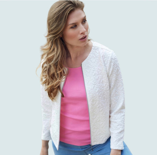 Sunday - Waffle Zip-Up Cardigan