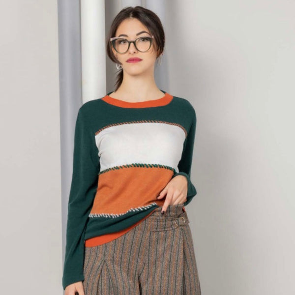 Lorella - Tri-Colored Sweater