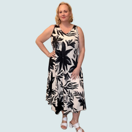 Tango Mango - Tropical Breeze V- Neck Dress