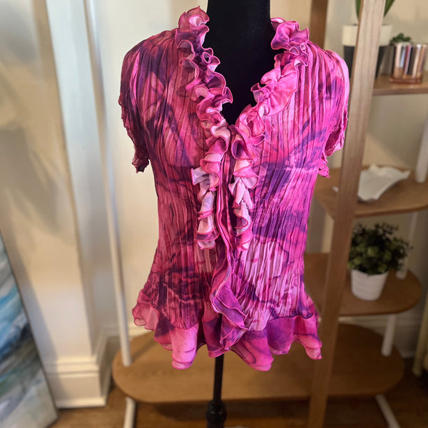 Funsport - Patterned Blouse With Ruffle