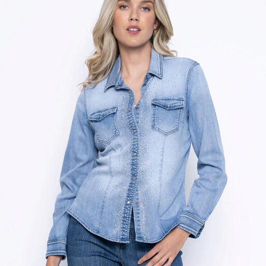 Picadilly - Embellished Denim Shirt