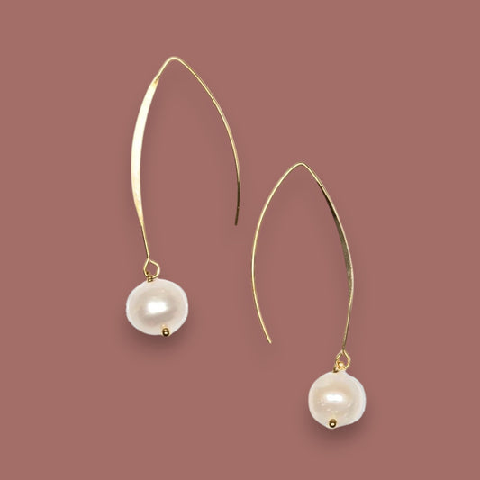 Suzie Blue - Pearl Hook Earrings