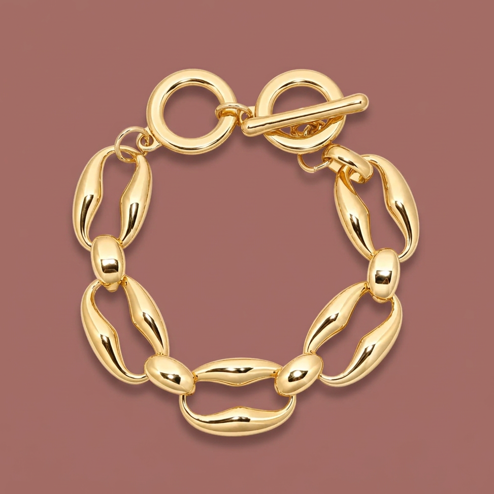 Merx - Sculpted Oval Link Bracelet
