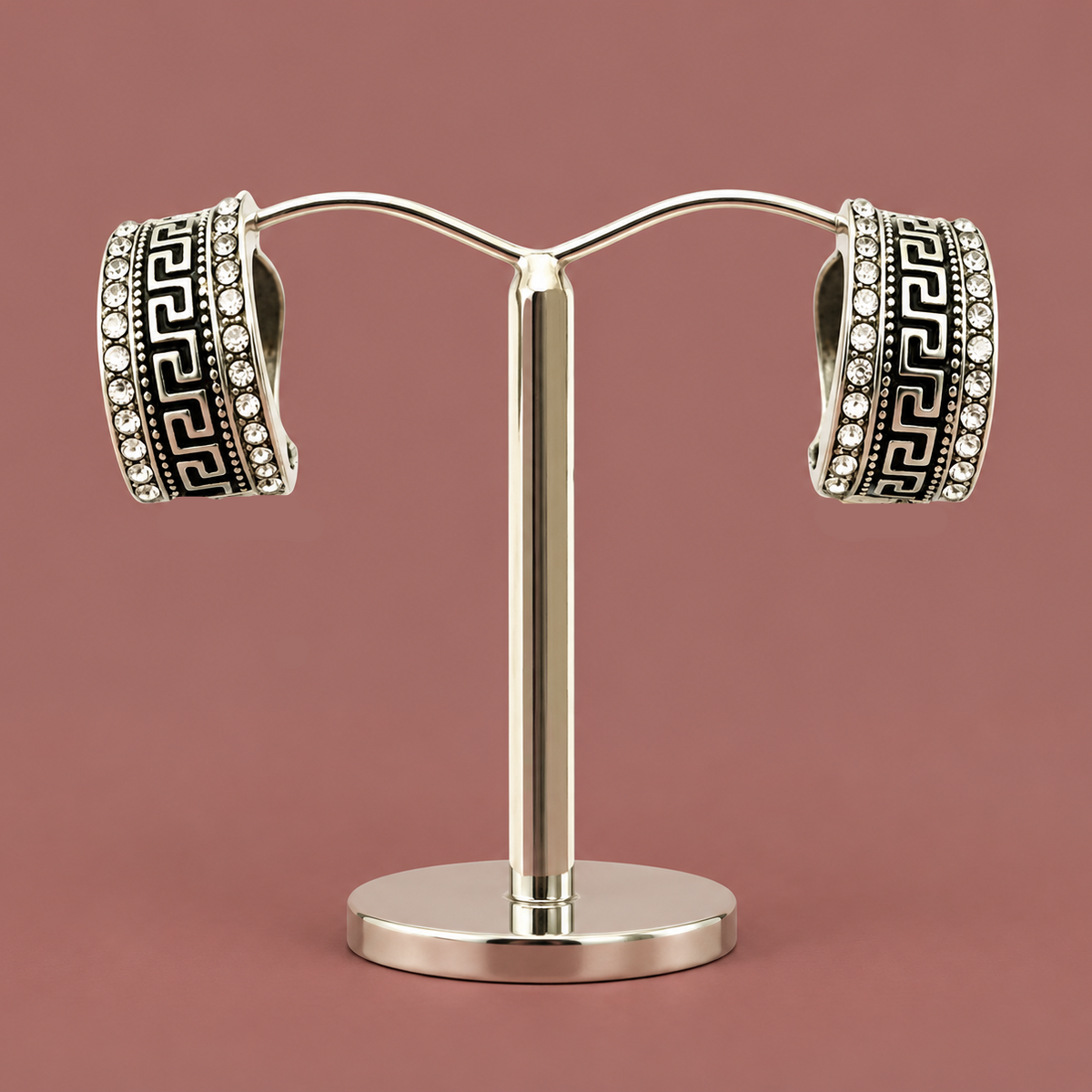 Evershine - Crystal Key Clip-On Earrings