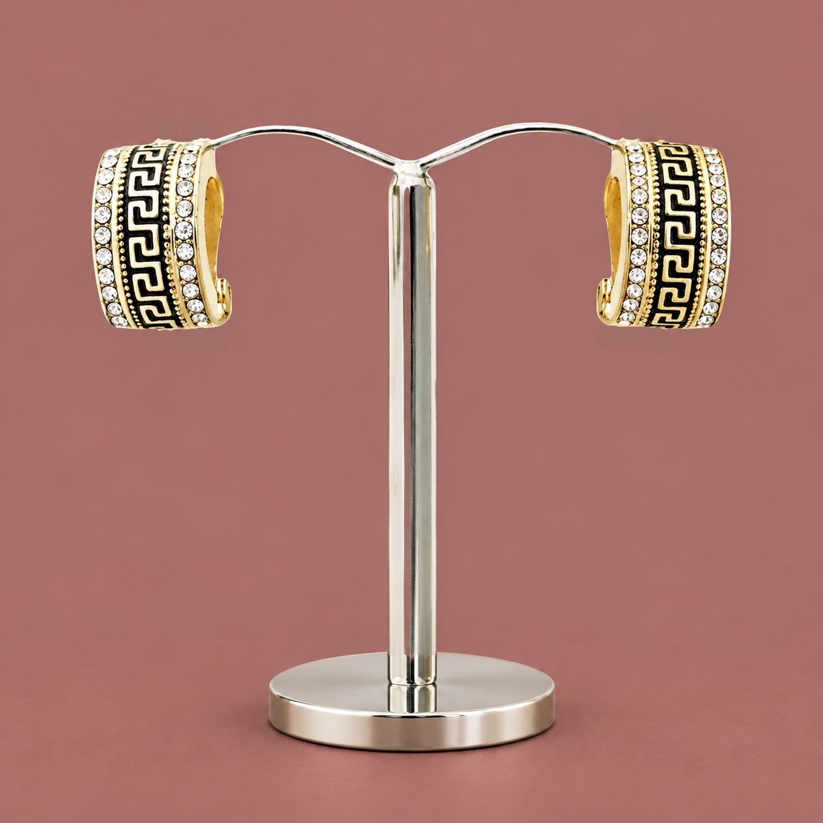 Evershine - Crystal Key Clip-On Earrings