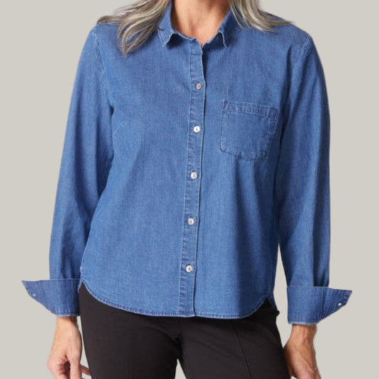 Habitat - Shaped Hem Denim Blouse