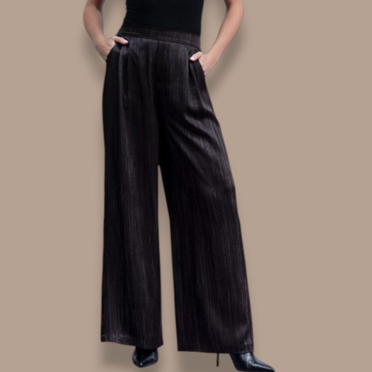 Haako - Pinstripe Wide Leg Trousers