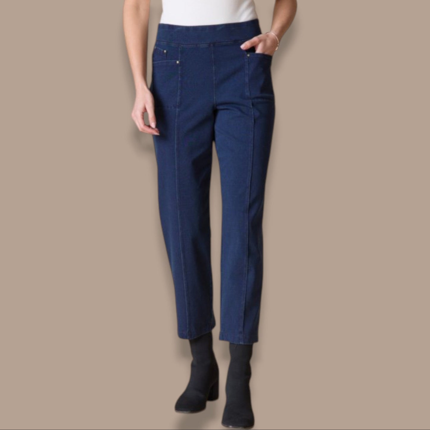 Habitat - Seamed Denim Look Pull-On Pant