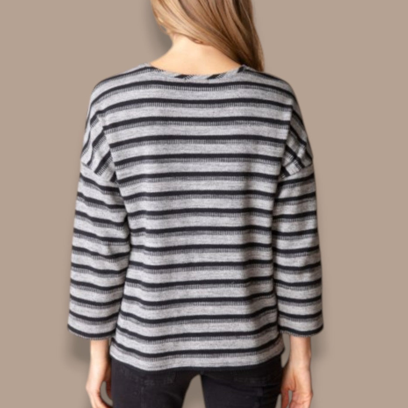 Habitat - Striped Patch Pocket Top