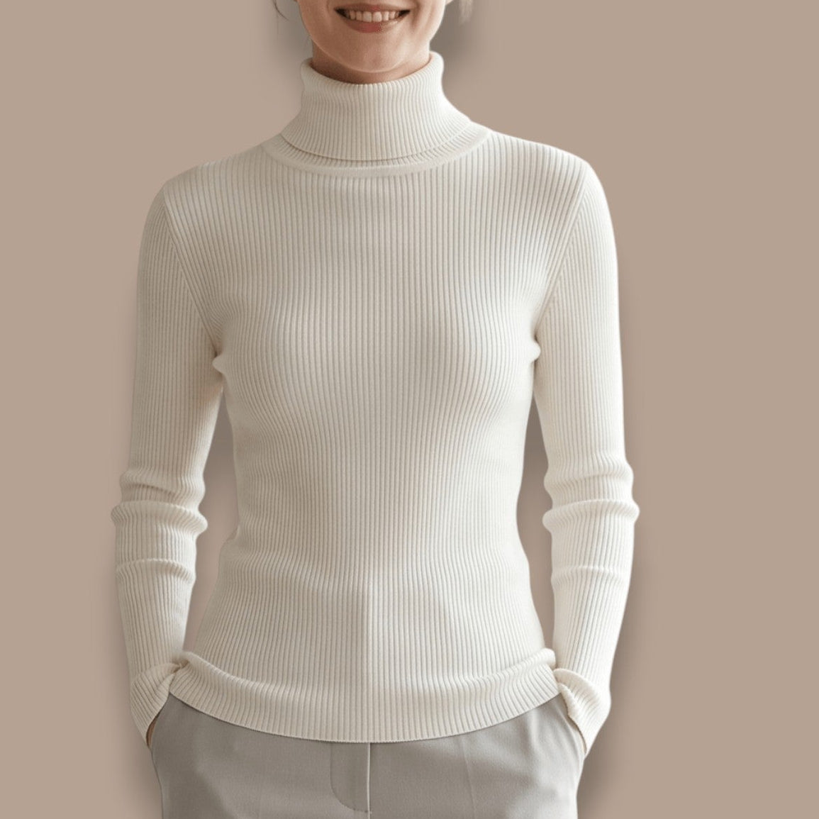 DKR - Long Sleeve Ribbed Turtleneck Sweater