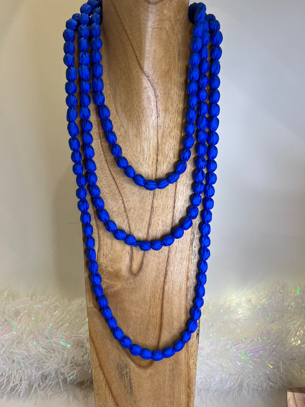 Suzie Blue - Long Blue Rope Necklace