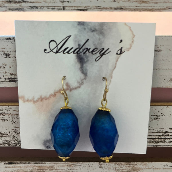 Audreys - Blue Stone Dangling Earrings