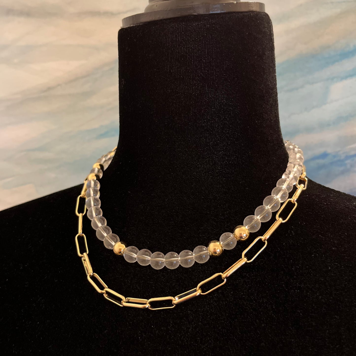 Merx - Double Necklace With Beads