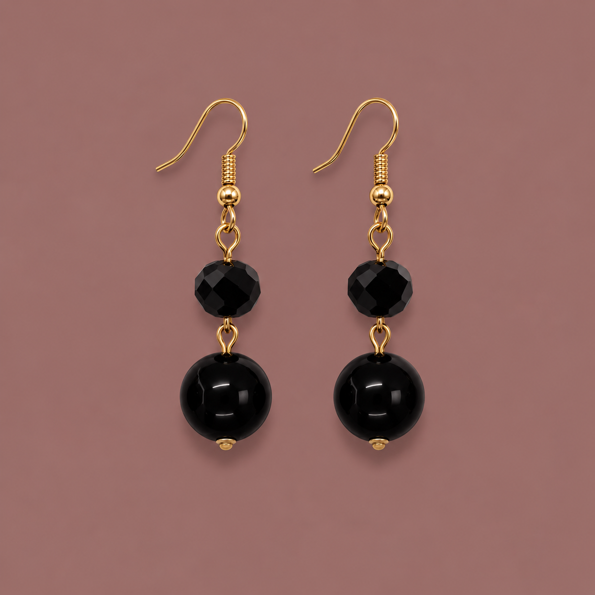 Red Coral - Beaded Drop Earrings