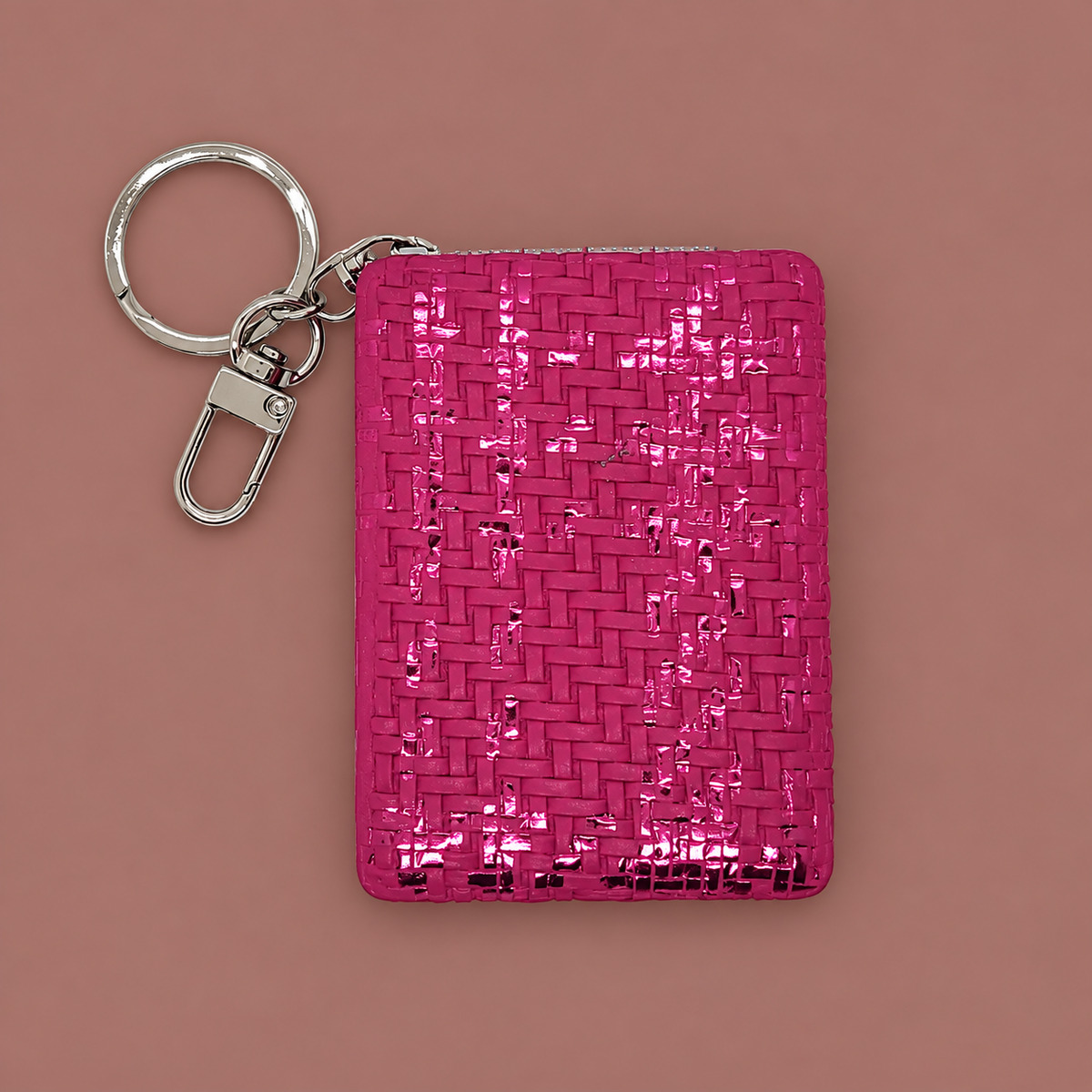 Jacqueline Kent - Woven Double-Sided Compact Mirror Keychain