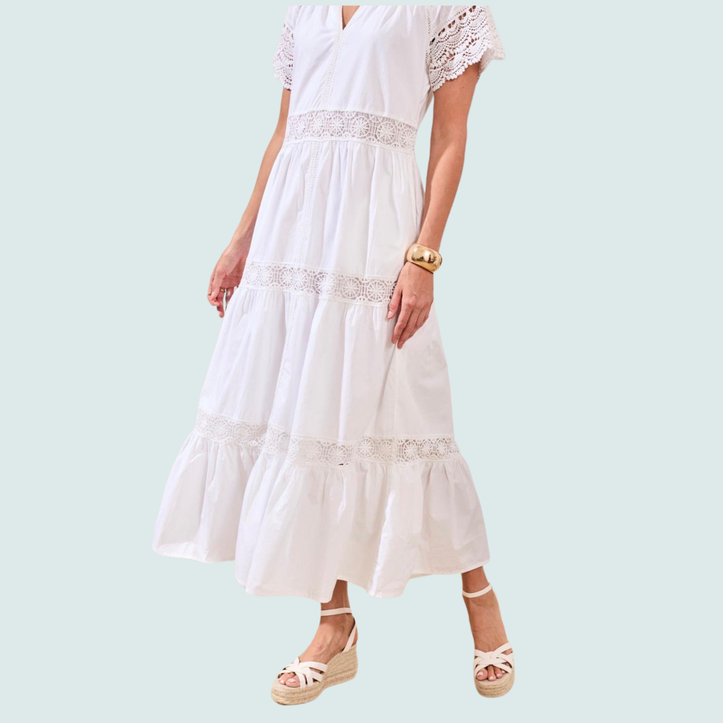 Tribal - Lace Detailed Maxi dress