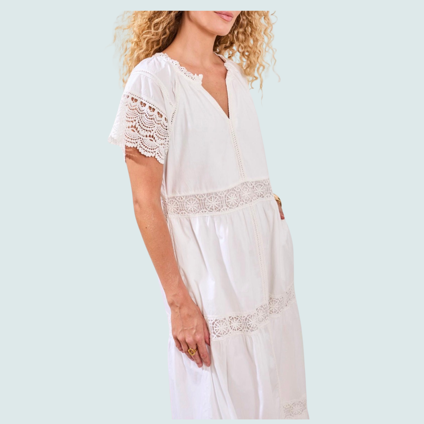 Tribal - Lace Detailed Maxi dress