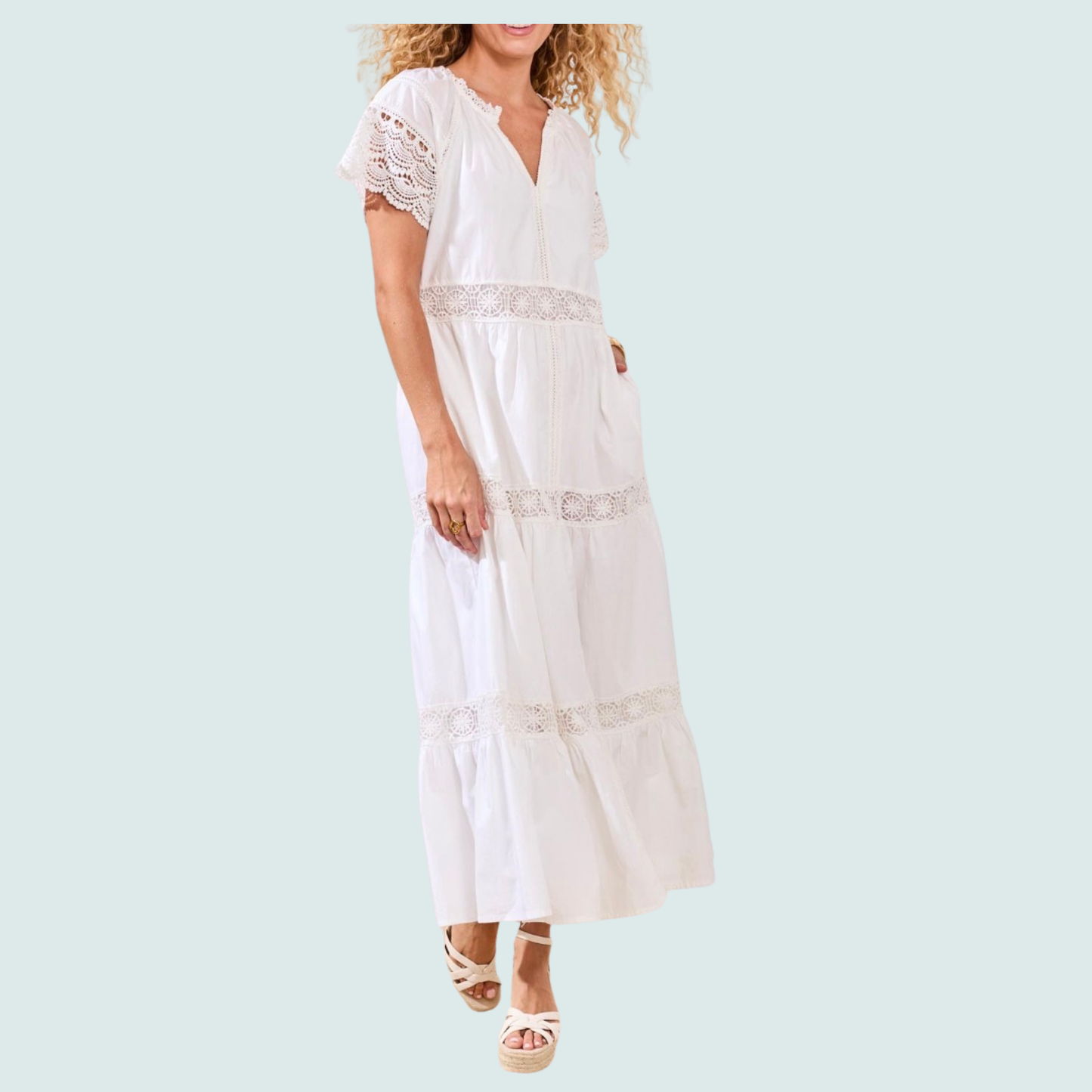 Tribal - Lace Detailed Maxi dress