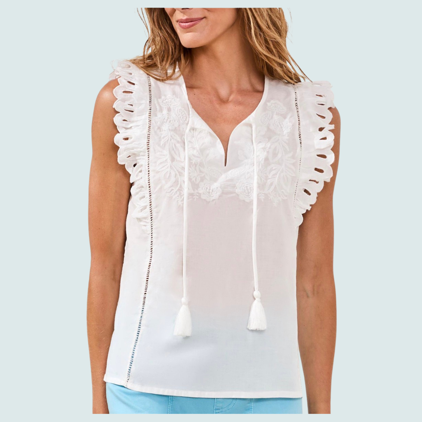Tribal - Flutter Sleeve Top
