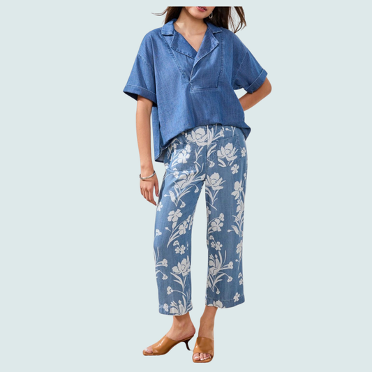 Tribal - Floral Printed Ankle Pant