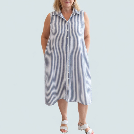 Soft Works - Sleeveless Button-Front Dress