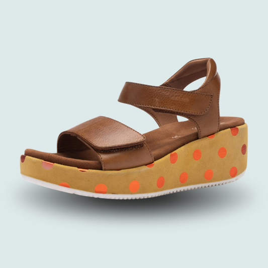 Ara - Polka-Dot Wedge Sandals