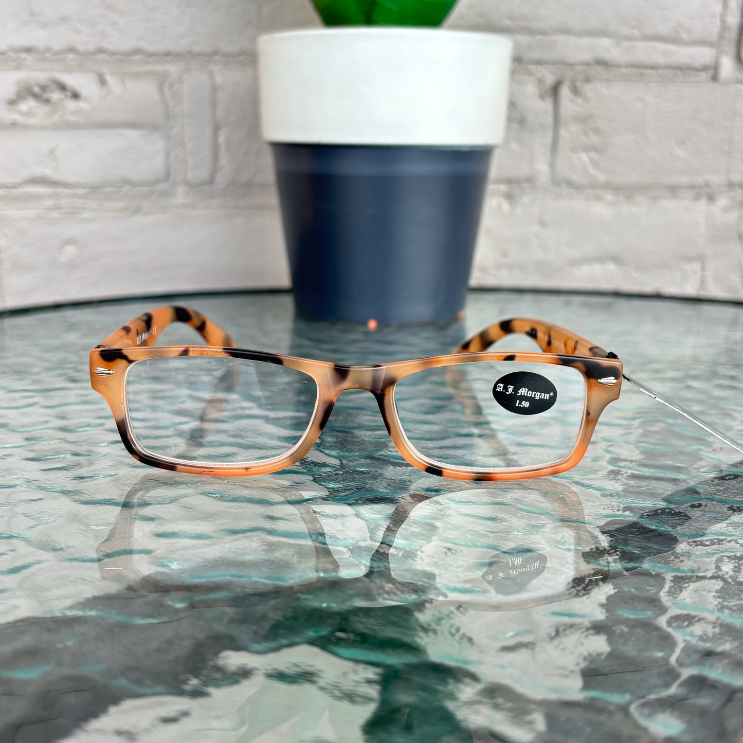 A.J. Morgan - Printed Rectangle Reading Glasses