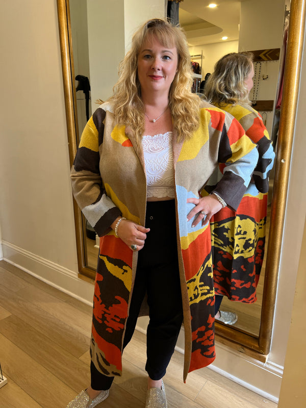Shannon Passero - Long Patterned Cardigan