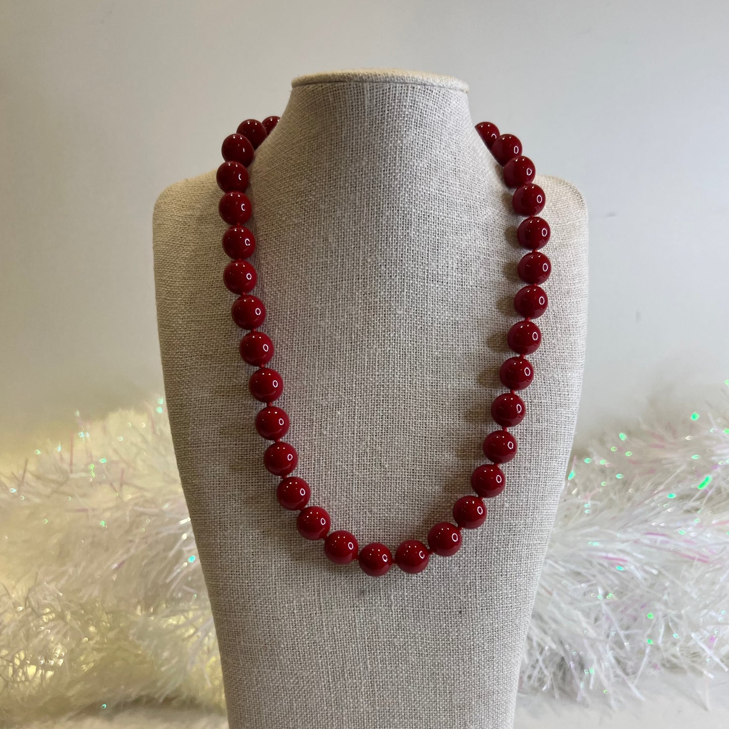 Merx - Red Beaded Necklace