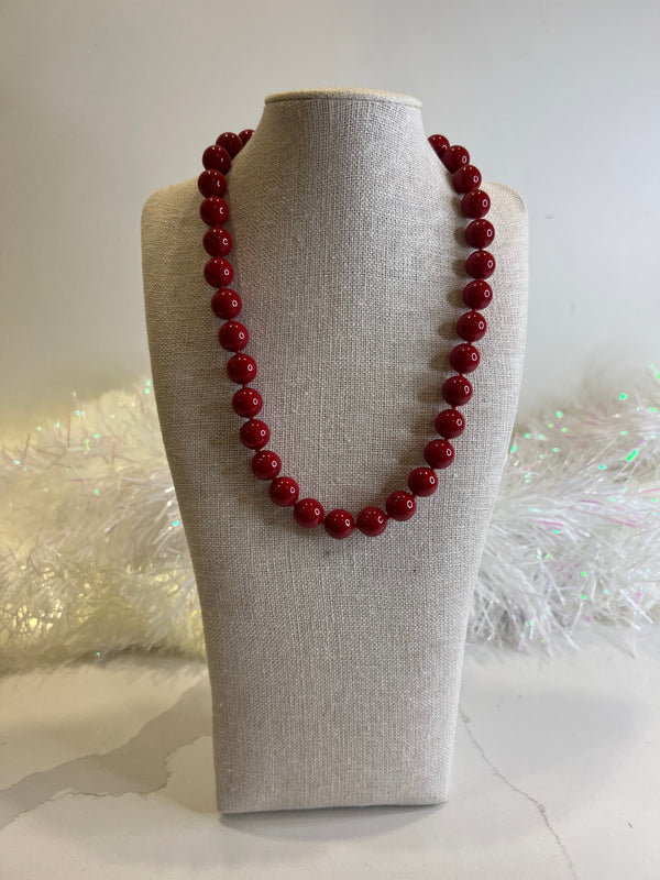 Merx - Red Beaded Necklace