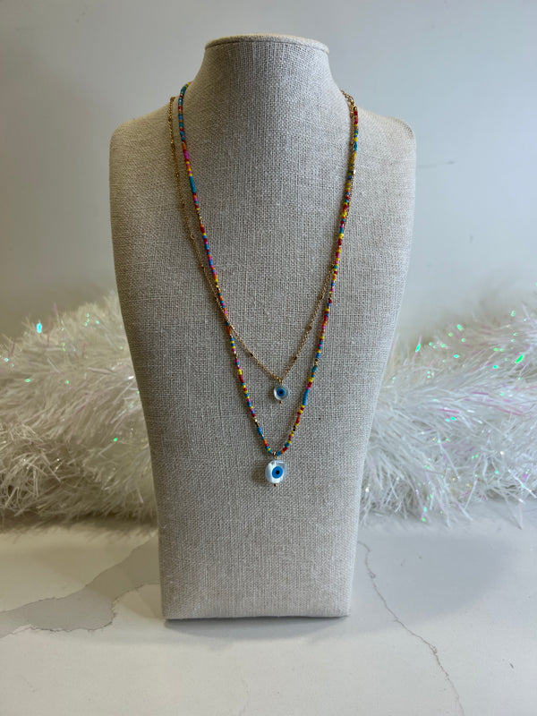 Merx - Double Necklace With Color