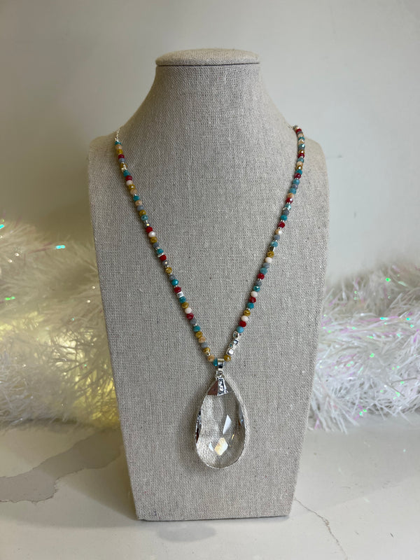Merx - Beaded Necklace With Crystal
