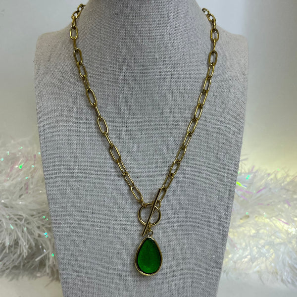 Just One - Tear Drop Stone Necklace