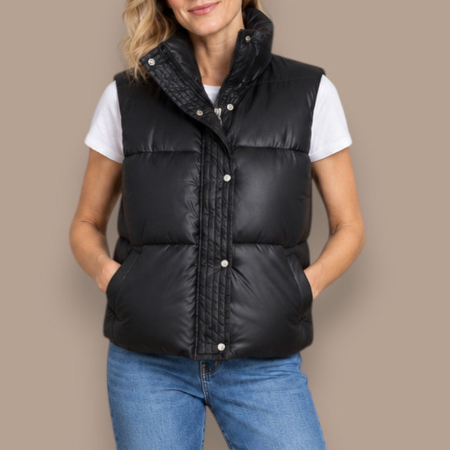 Audrey's - Cropped Structured Puffer Vest
