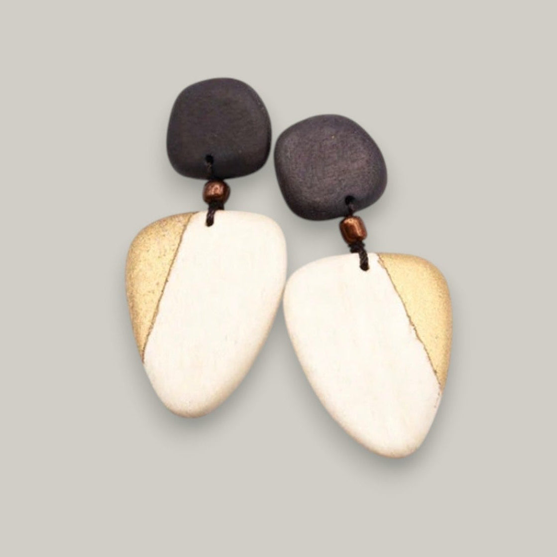 Audrey's -  Modern Divide Drop Earrings