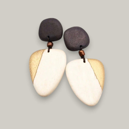 Audrey's -  Modern Divide Drop Earrings