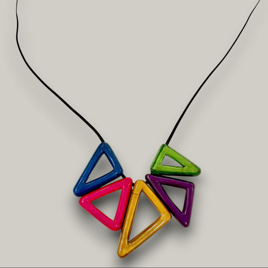 Zsiska - Spectrum Triangle Statement Necklace