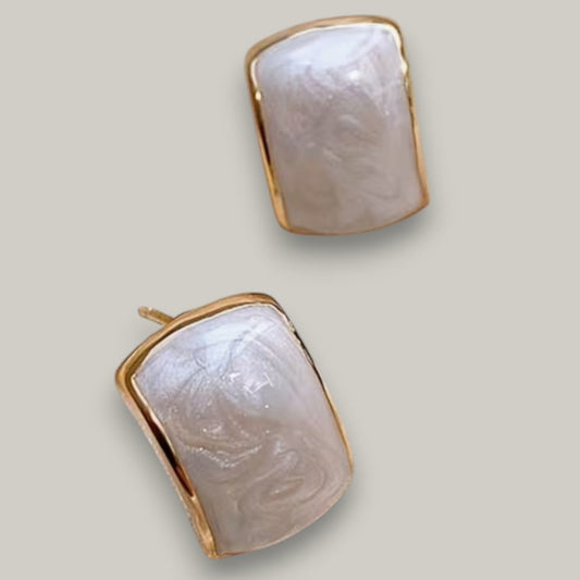 Audrey's - Ivory Glow Statement Studs