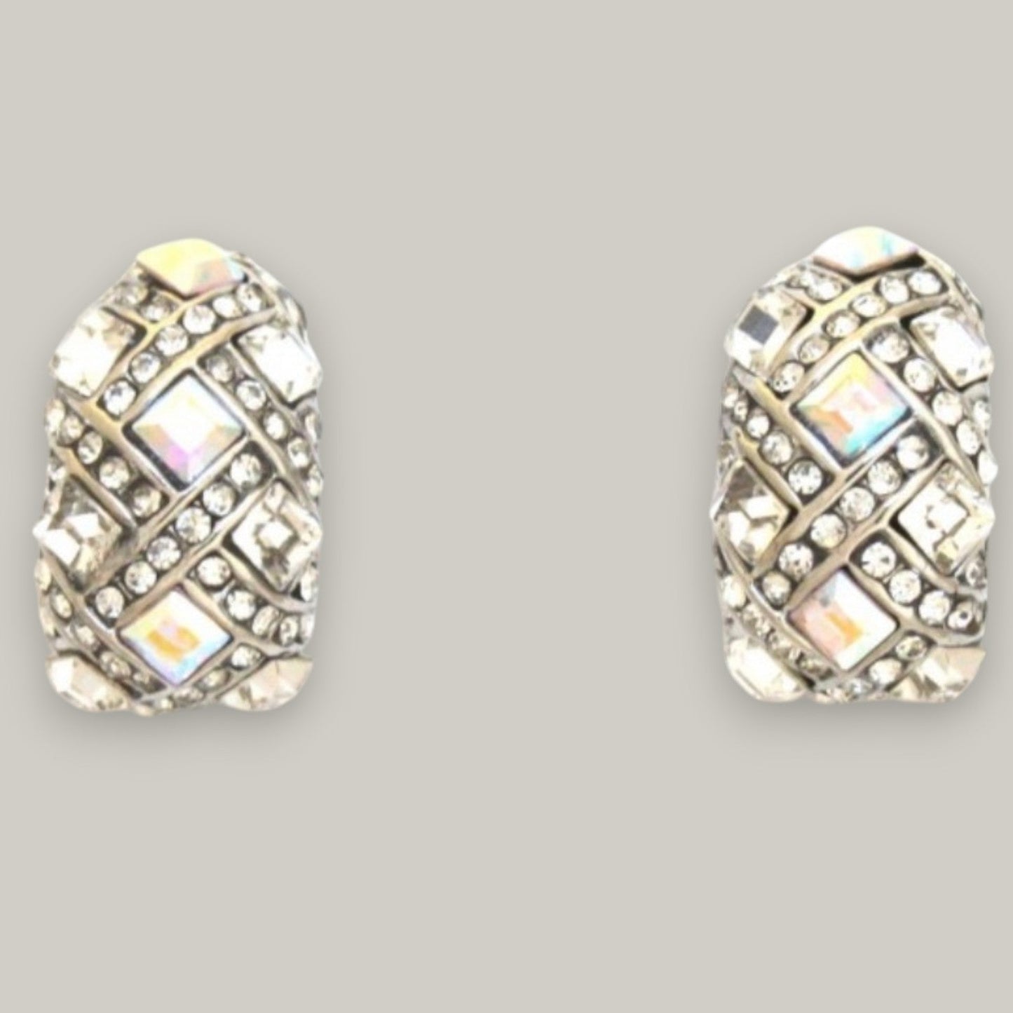 Evershine - Crystal Lattice Clip-On Earrings
