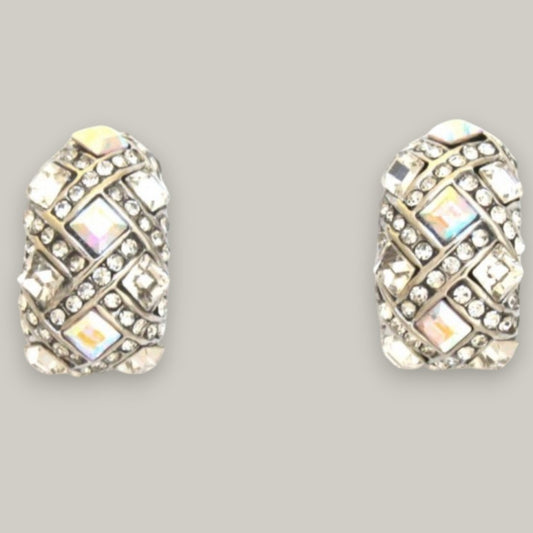 Evershine - Crystal Lattice Clip-On Earrings
