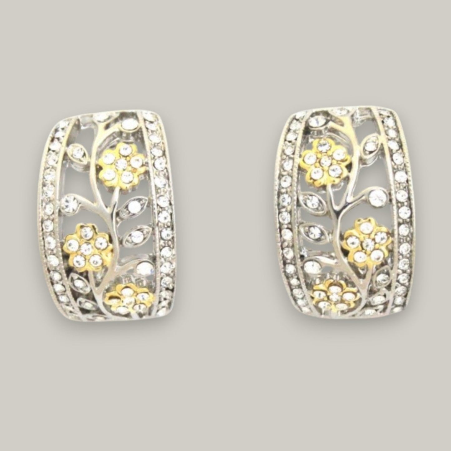 Evershine - Crystal Blossom Clip-On Earrings