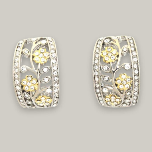 Evershine - Crystal Blossom Clip-On Earrings