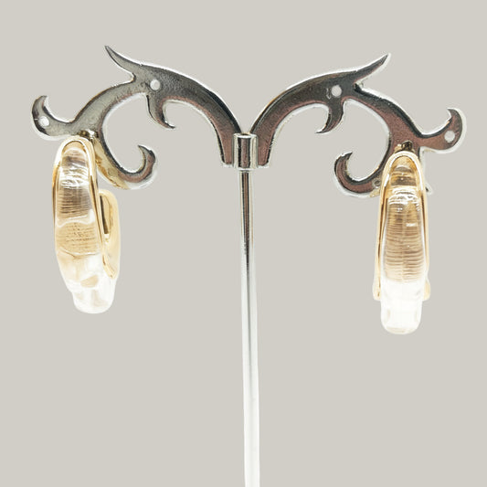 EL-KA - Clear Curve Hoop Earrings