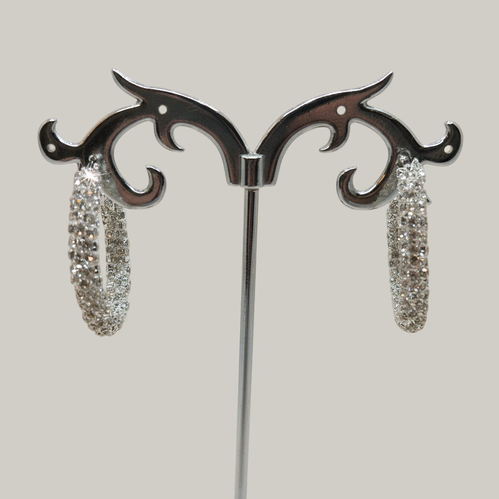 EL-KA - Radiant Pavé Hoop Earrings